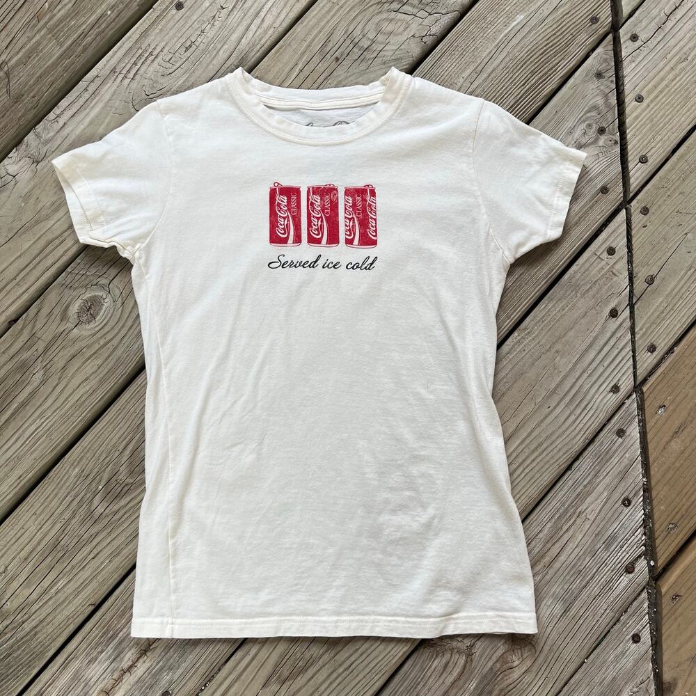 Coca-Cola Junior Women's Fit Graphic Print T-shirt Size L